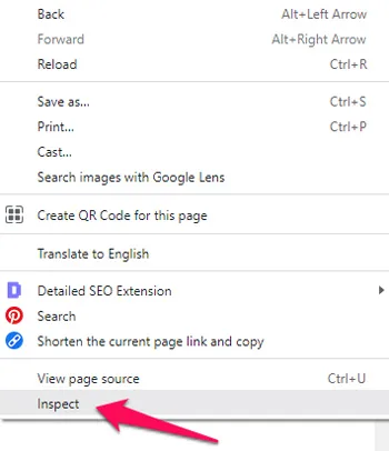Inspect Page