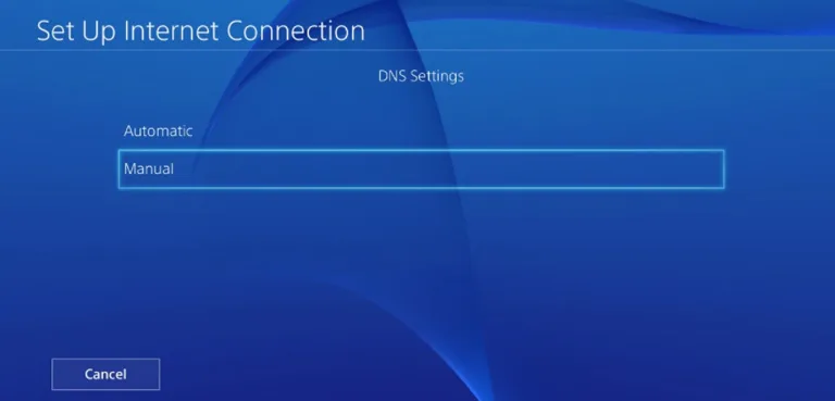 Manual Internet Connection