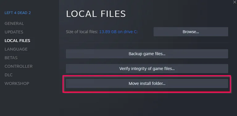 Move Steam Files