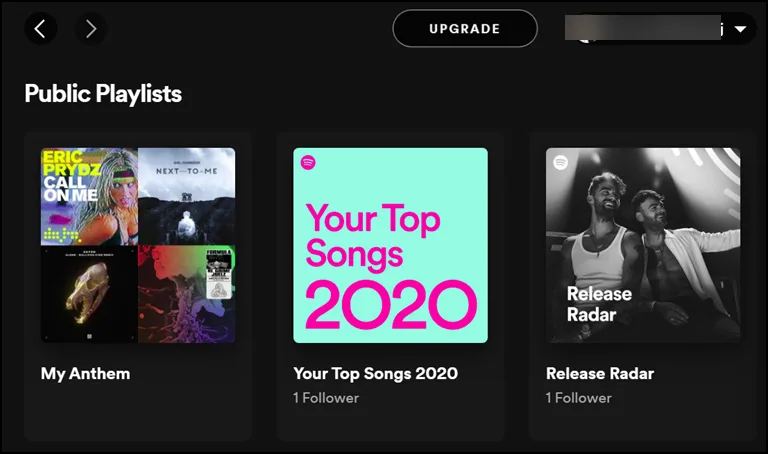 public playlists of friend