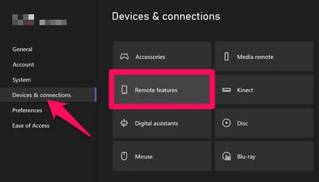 Remote Features Xbox