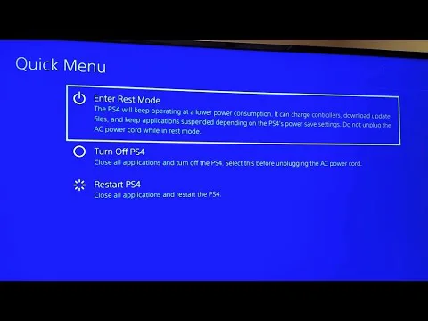 Restart PS4