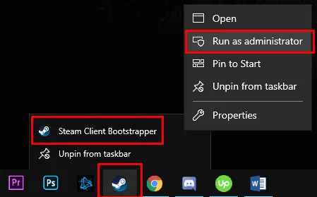 Run Steam as Administrator