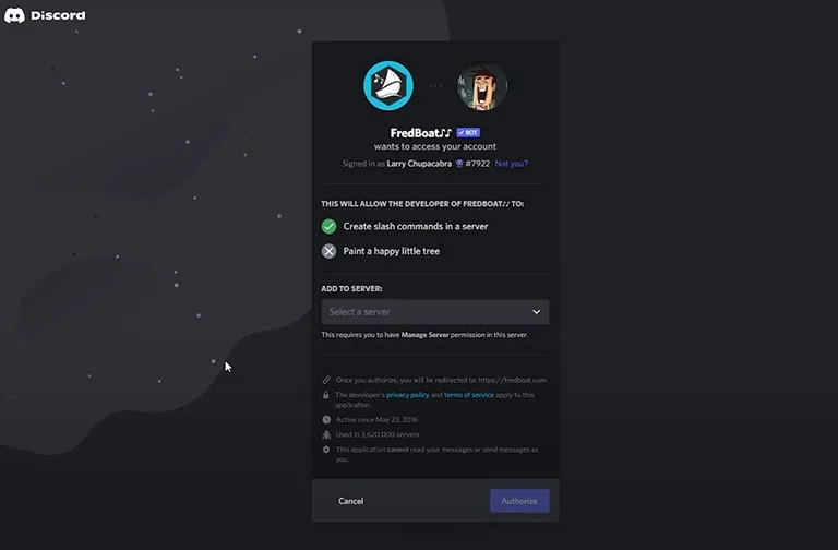 Select Discord Server