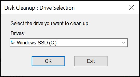 Select The Drive To Clean Up