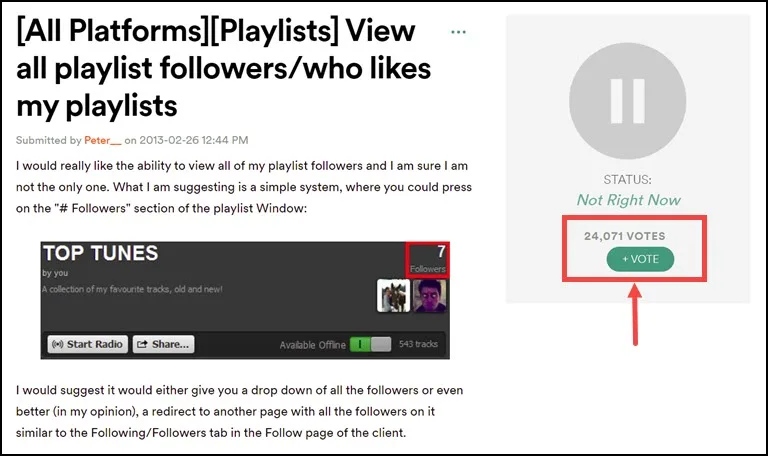 spotify feature request