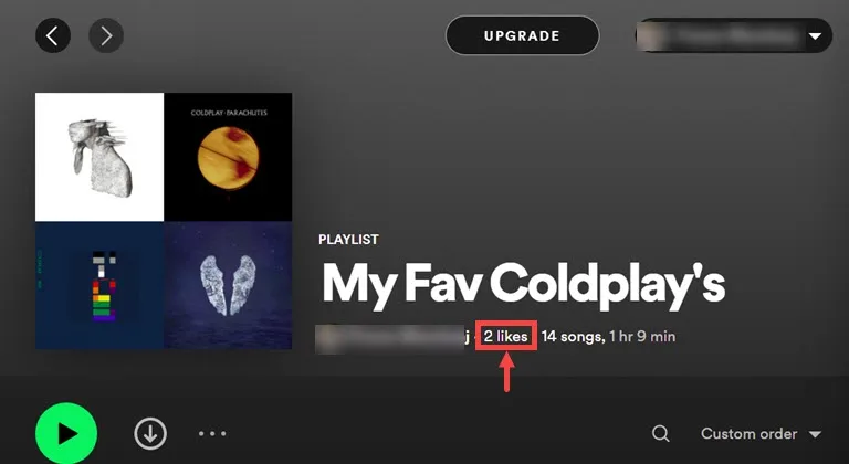 spotify playlist likes