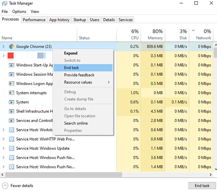 Task Manager Chrome