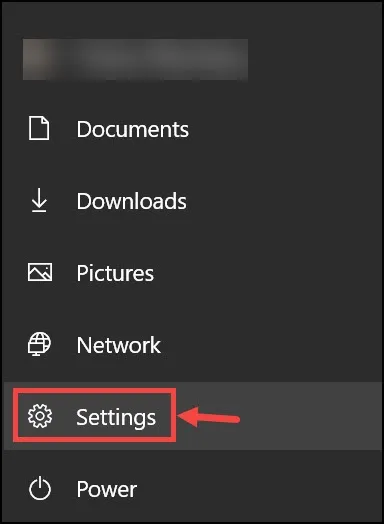 windows settings