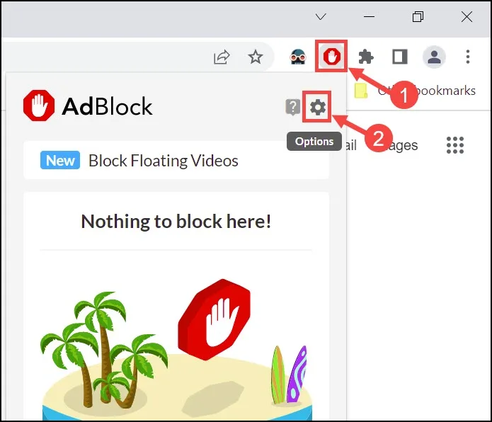 Open AdBlock Settings