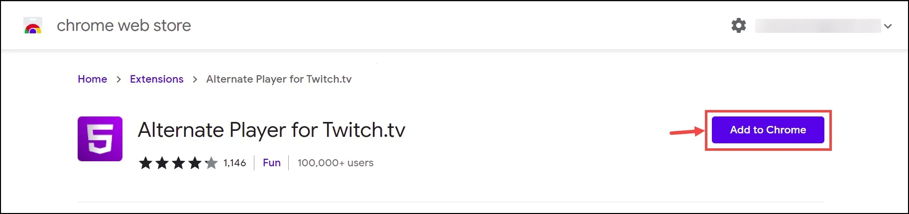 Add Alternate Twitch.tv to Chrome
