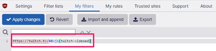 Add uBlock Script