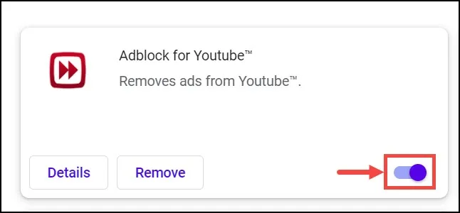 Disable Adblock for YouTube