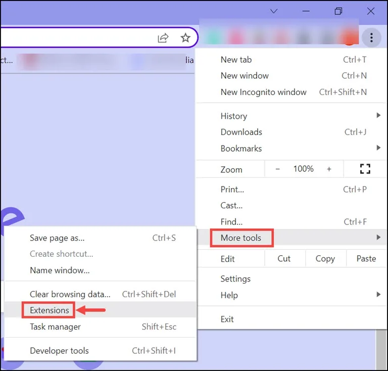 Open Chrome Extensions