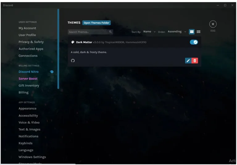 Select Discord Theme
