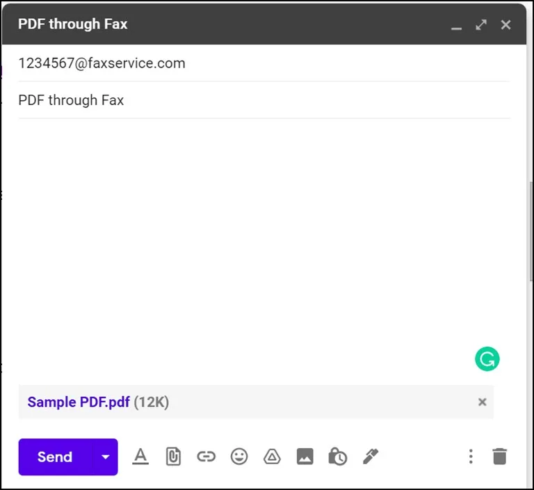 Send a PDF as Fax Through Email