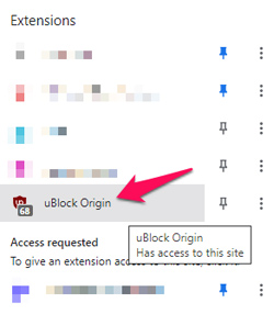 Ublock Origin Extention