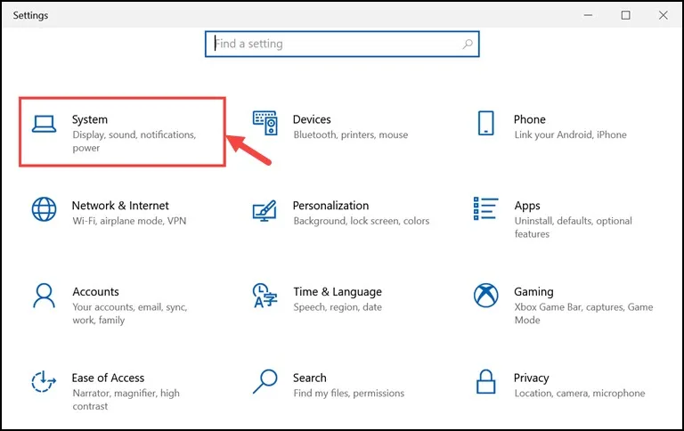 Windows System Settings