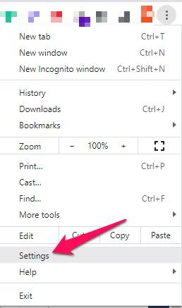 Chrome Settings