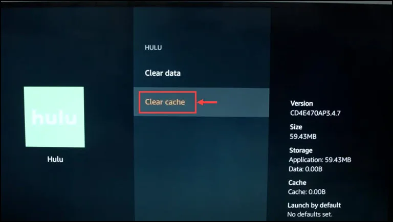 Clear Cache Hulu Firestick
