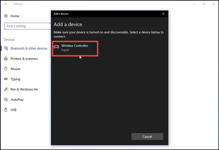 click on wireless controller Click on Wireless Controller