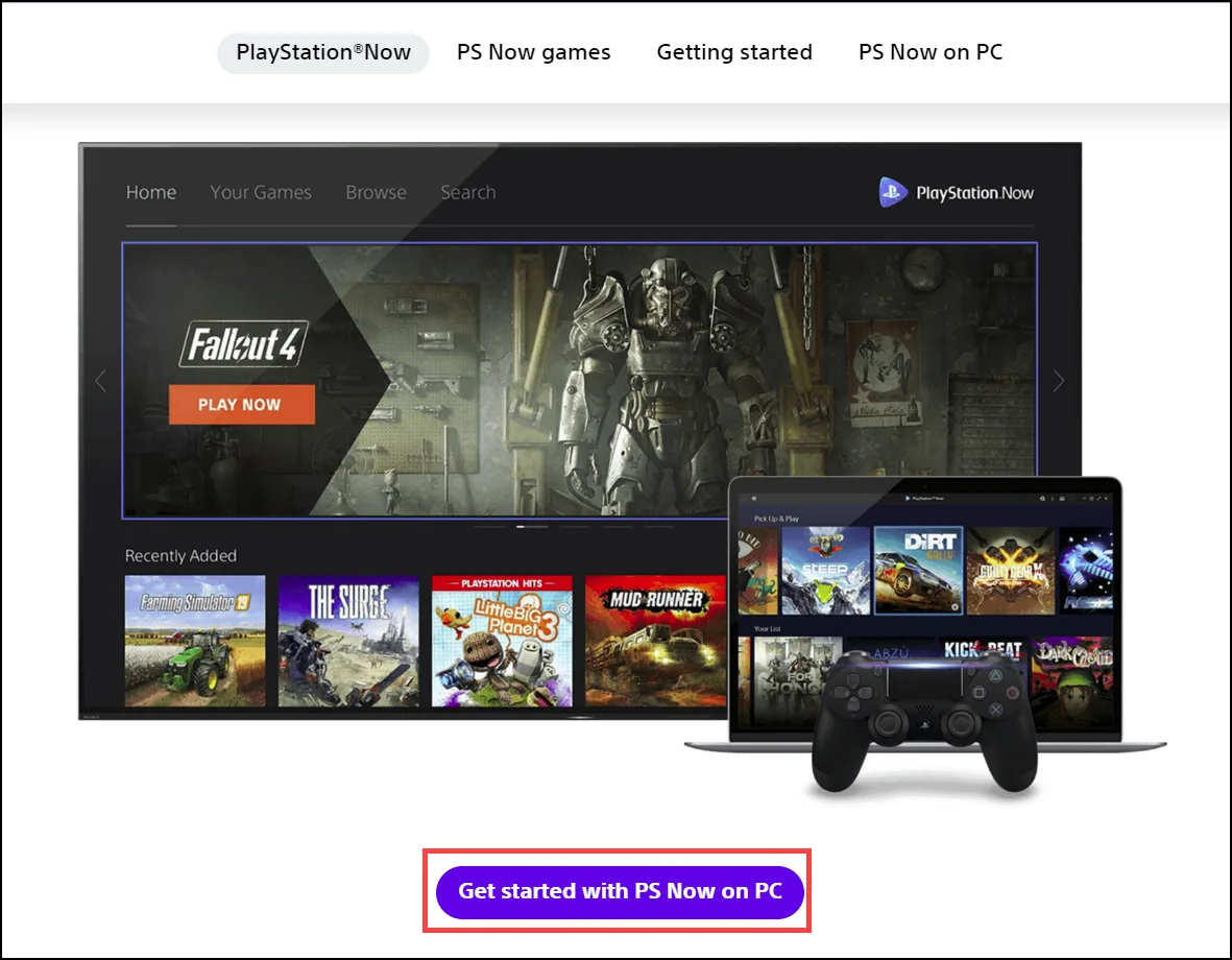 Get Started with PS Now