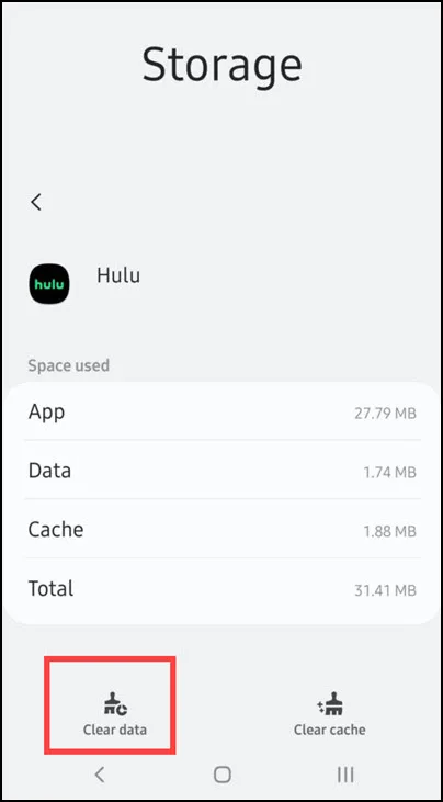 Hulu App Clear Data