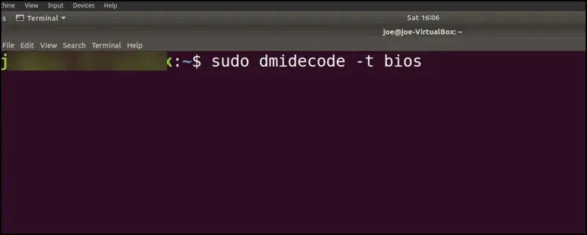 Linux BIOS Info Command