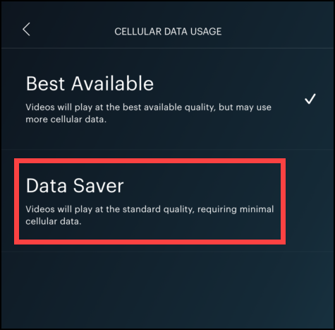 Lower Video Quality Hulu