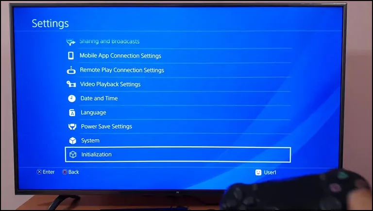 PS4 Initialization Option