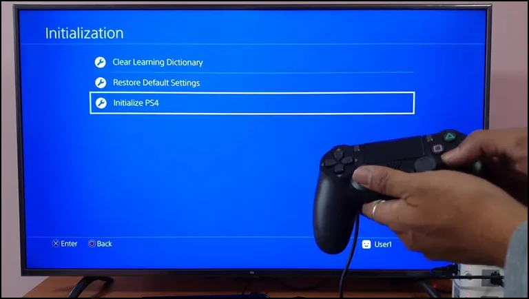 PS4 Initialize Option