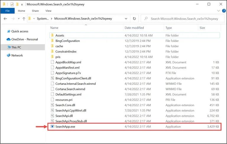 searchapp exe file SearchApp Exe File