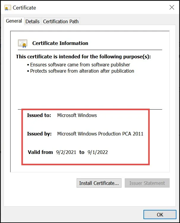 verify the certificate signature Verify the Certificate Signature