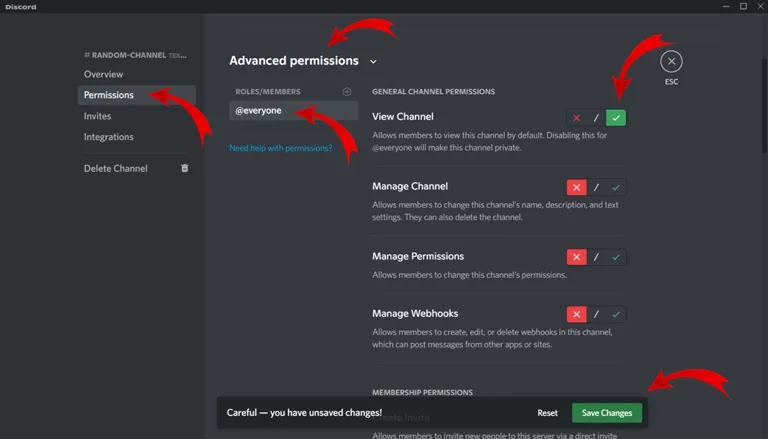 Advanced Permissions