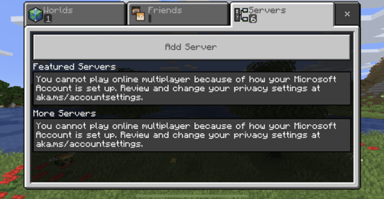 Minecraft: You cannot play online multiplayer because of how your -  Microsoft Community