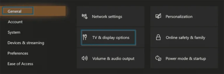 Choose TV And Display Settings