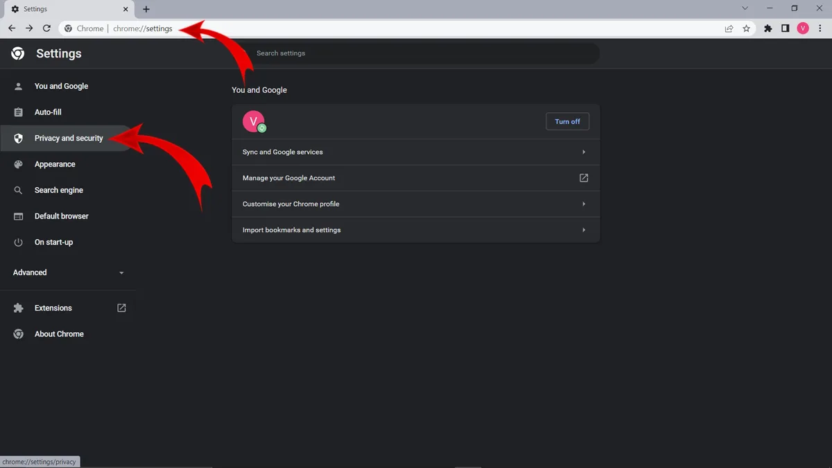 Chrome Privacy Settings