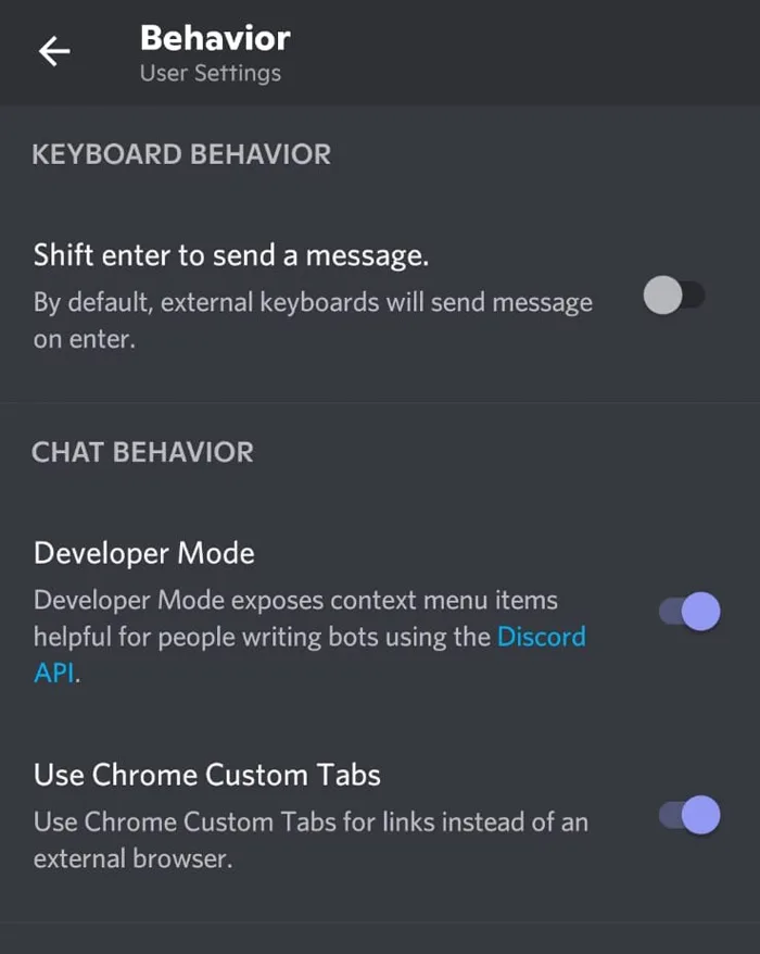 Developer Mode