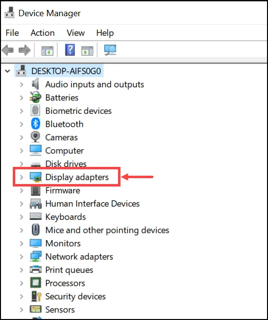 Expand Display Adapters