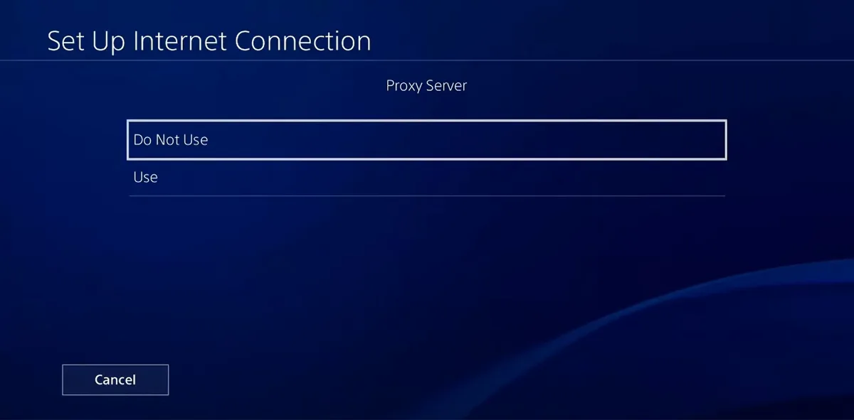 Do Not Use Proxy Server