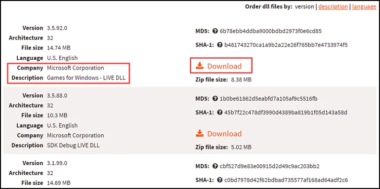 Download the xlive.dll