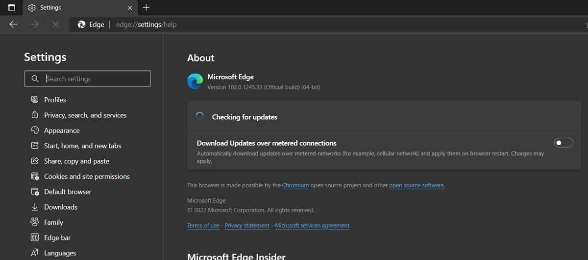 Edge Checking for Updates