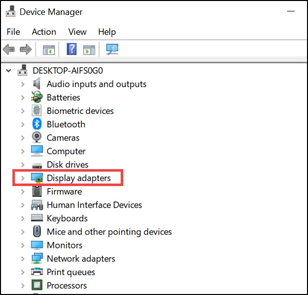 Expand Display Adapters