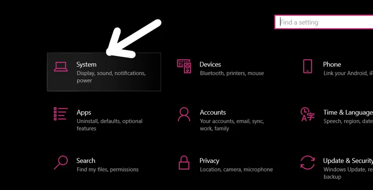Open System Menu