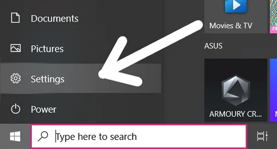 Opening Window Settings