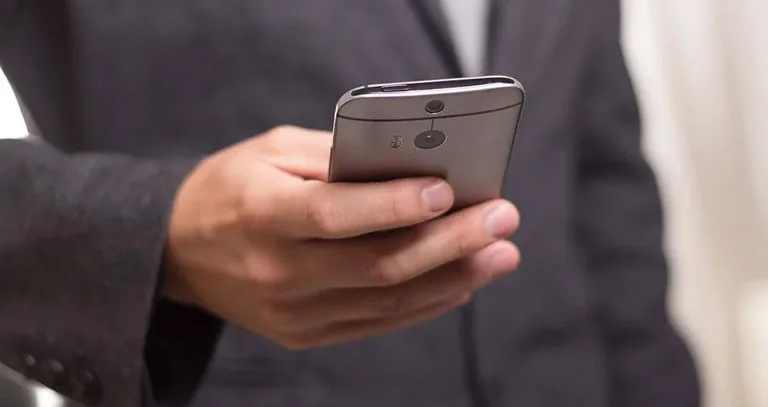 A man using his mobile
