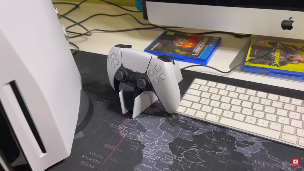 PS5 Controller Charging via Charging Dock