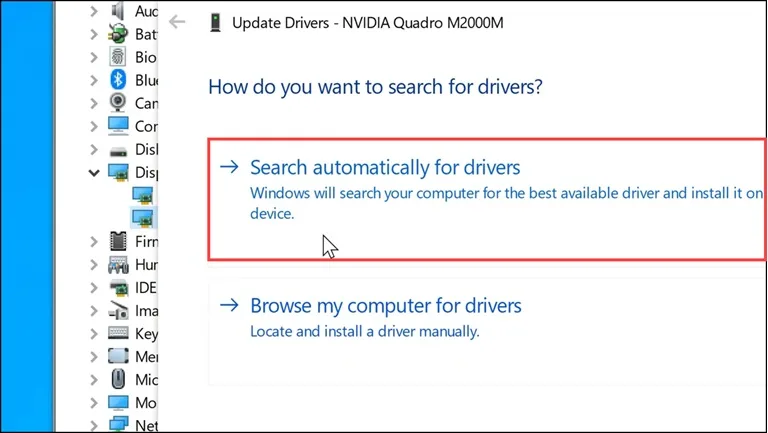 Search Automatically for Drivers