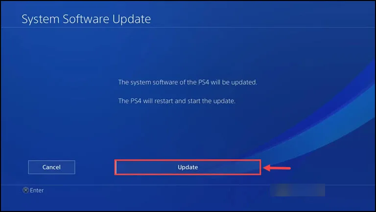 Select Update Button