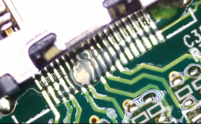 Apply Flux And Solder Small Pins